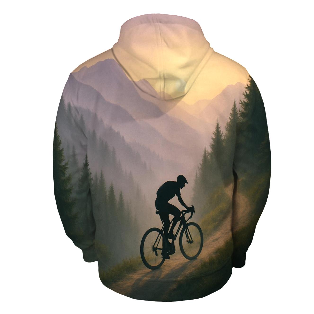 Mountain Trail Cycling Escape embroidered hoodies