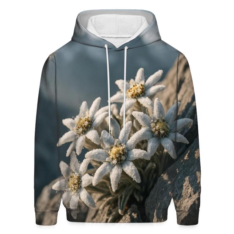 Alpine Edelweiss On Wind Carved Ridge hoodie styles