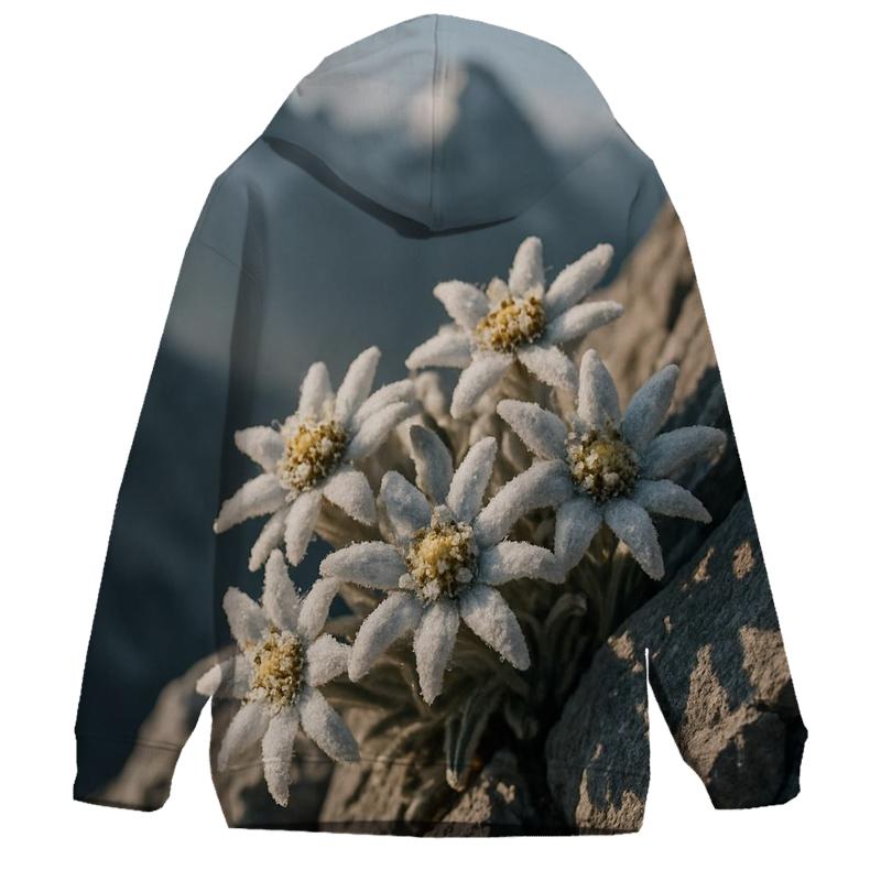 Alpine Edelweiss On Wind Carved Ridge hoodie styles