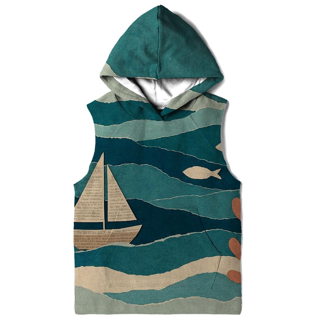 Surreal Paper Ocean Collage hoodie designs