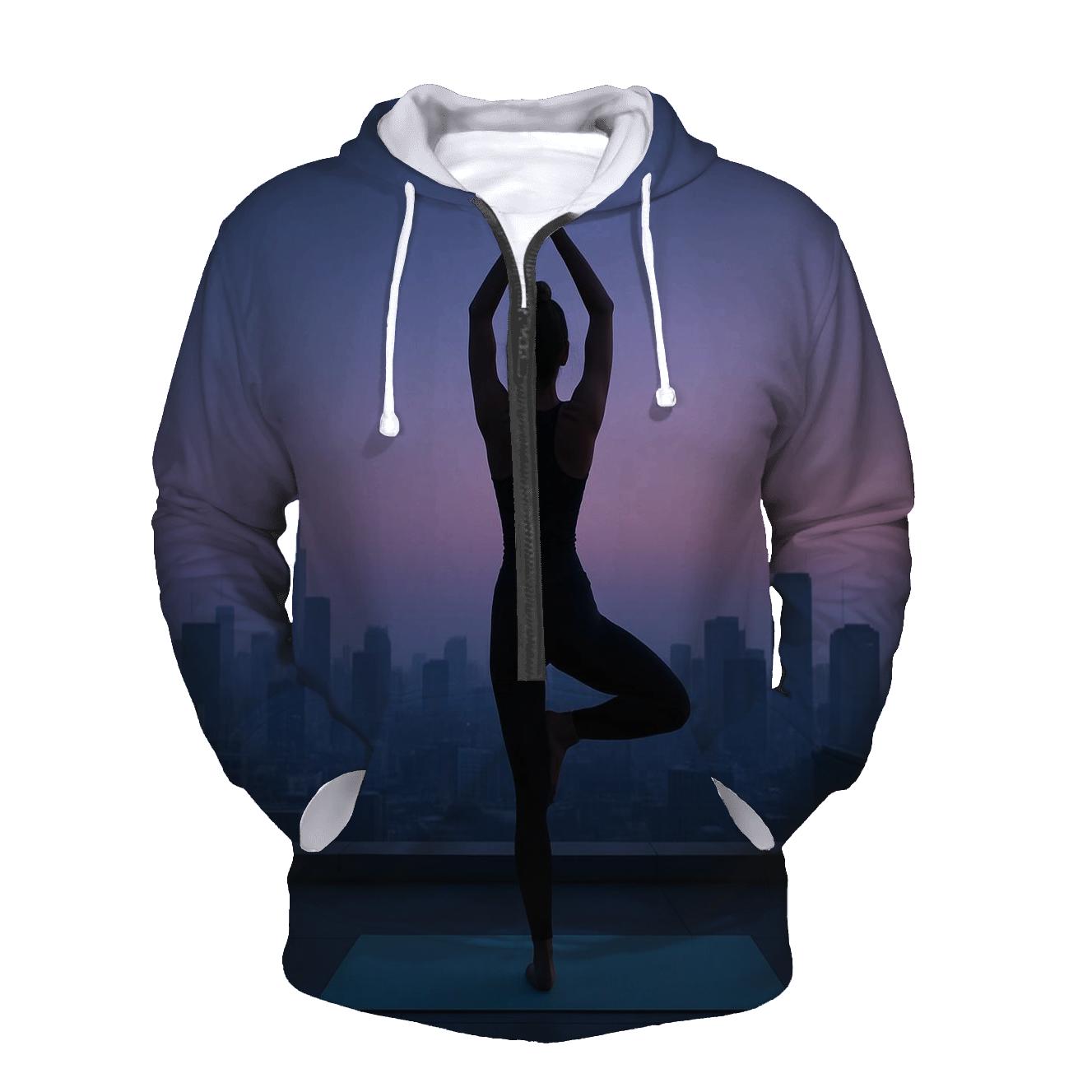 City Rooftop Yoga Flow hoodie designs