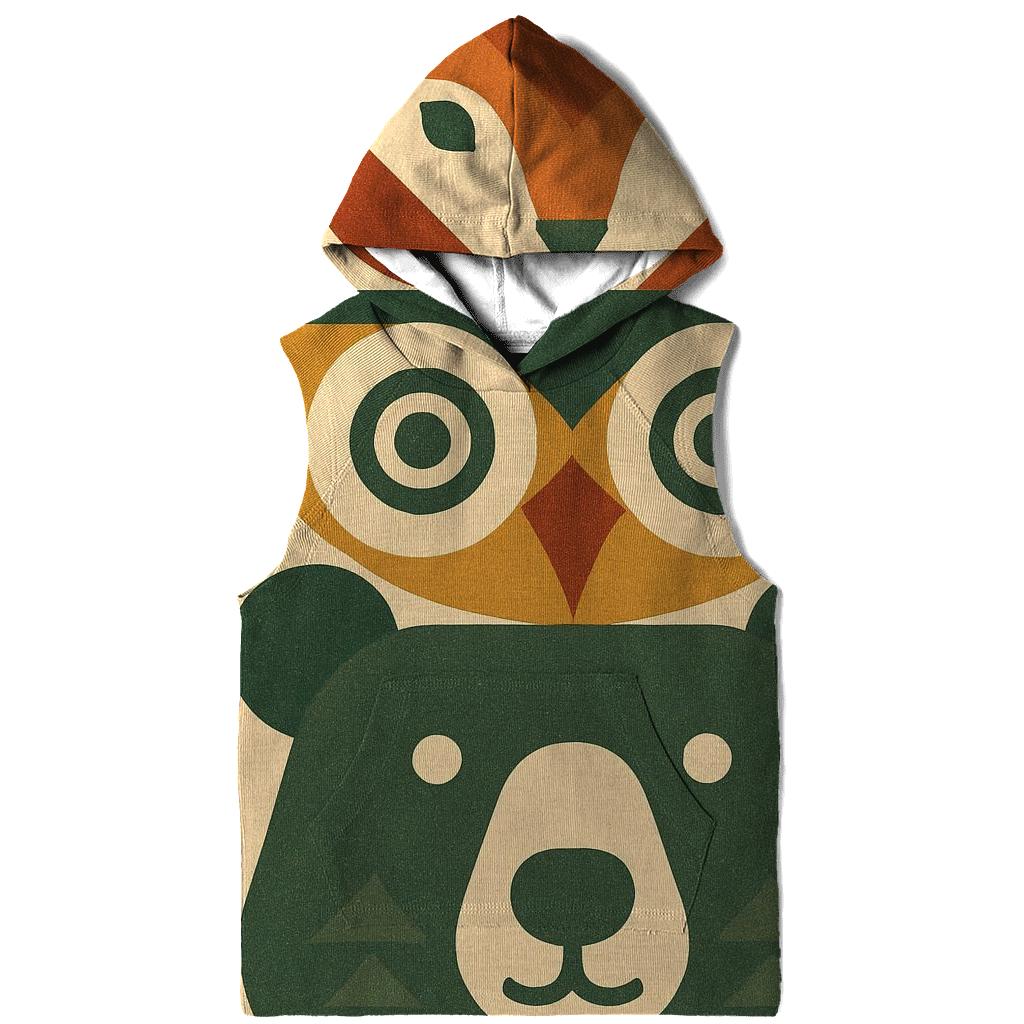 Geometric Animal Totems lightweight hoodies