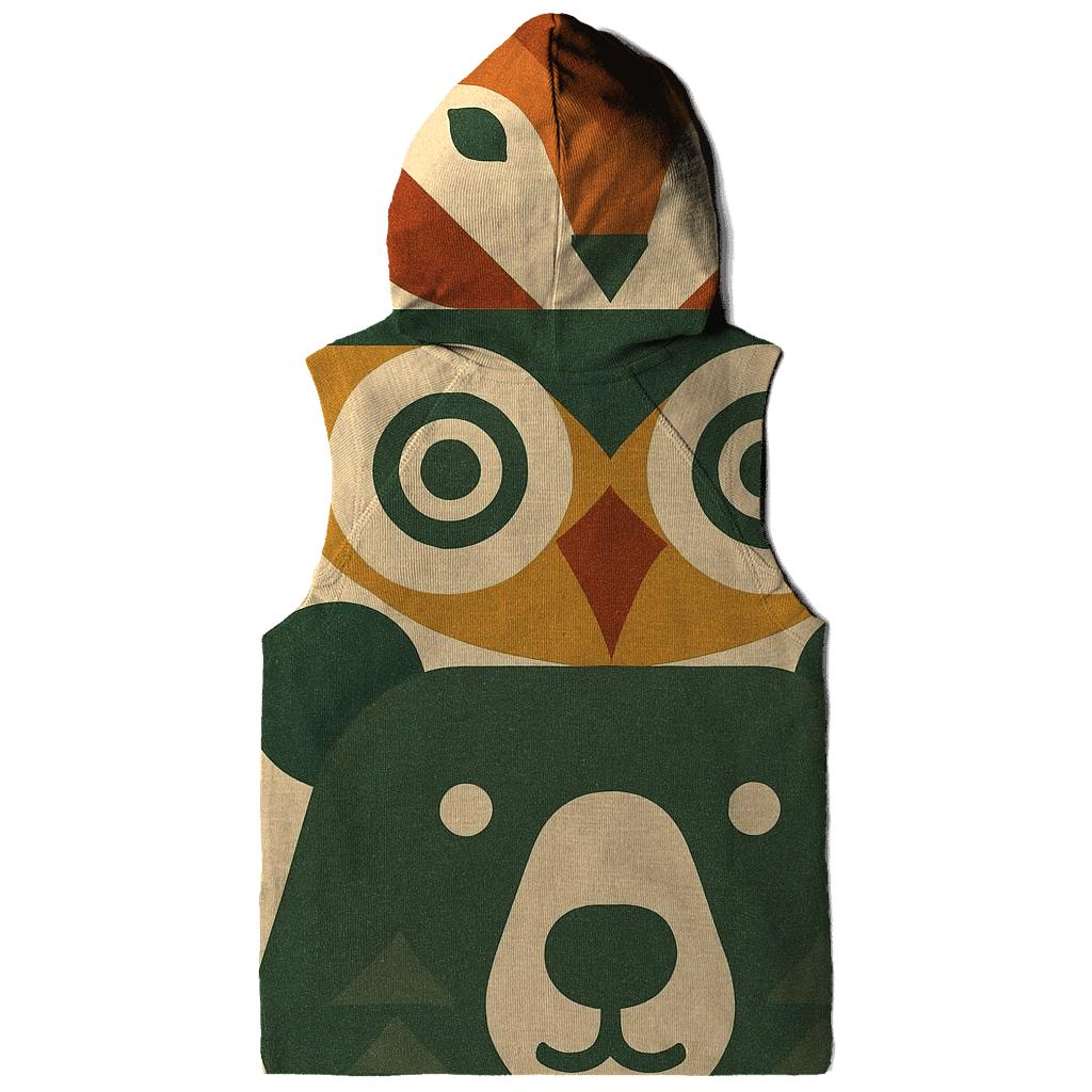 Geometric Animal Totems lightweight hoodies