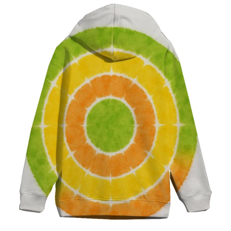 Citrus Bullseye Burst pullover hoodies