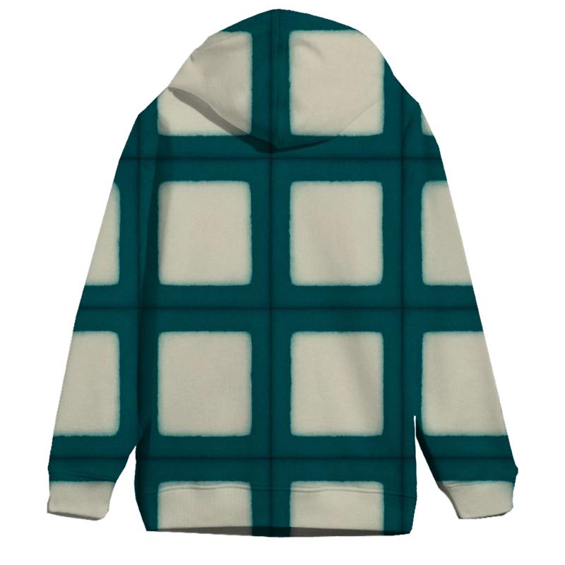 Teal Itajime Window Grid premium hoodies