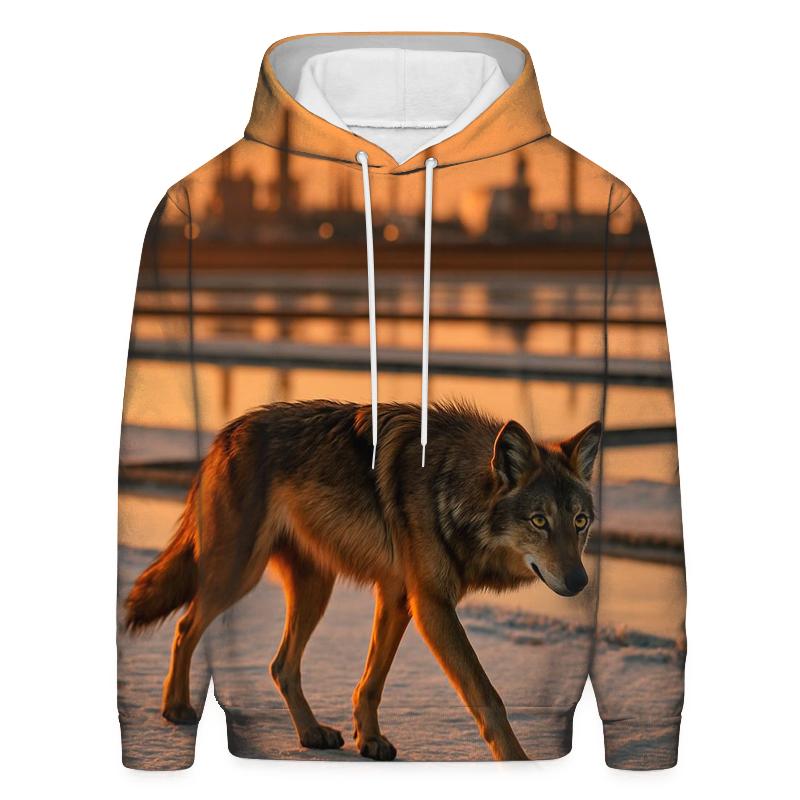 Industrial Salt Flat Wolf custom hoodies