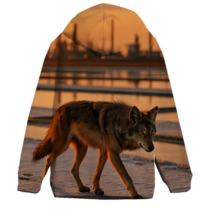 Industrial Salt Flat Wolf custom hoodies