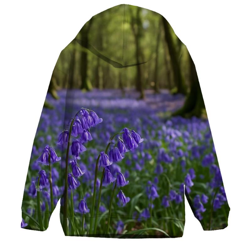 Bluebell Carpet In Ancient Woodland printed hoodies