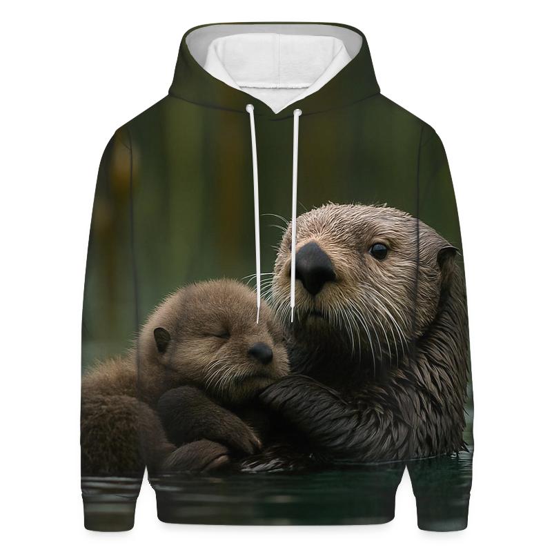 Kelp Forest Sea Otter Cradle pullover hoodies