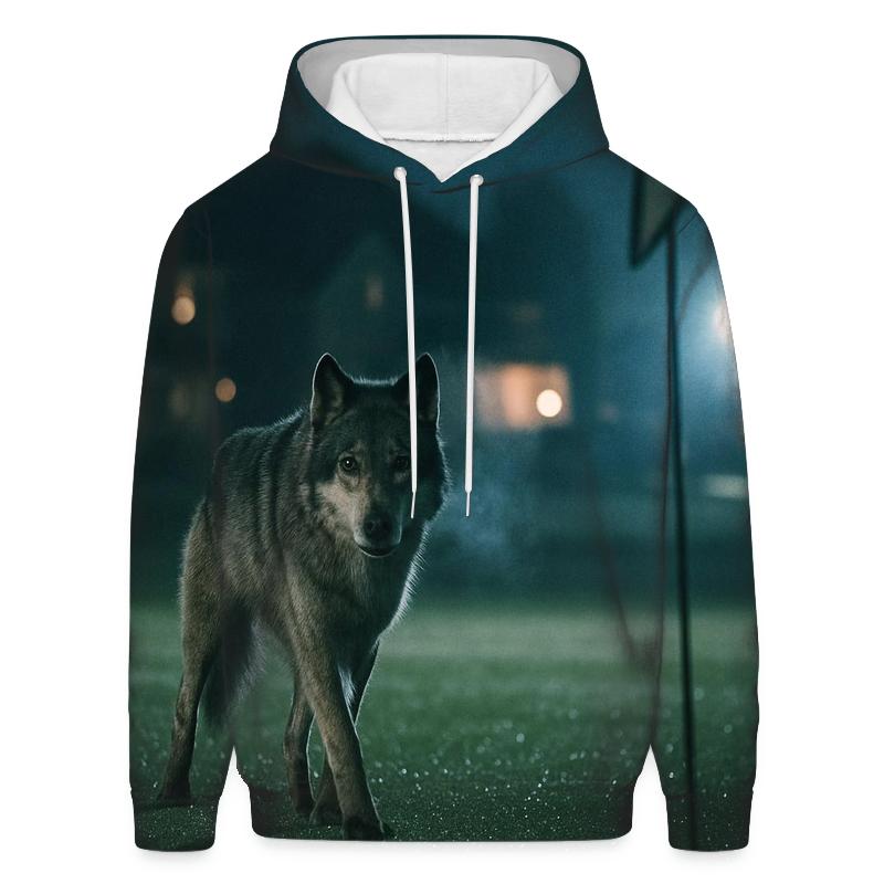 Suburban Golf Course Night Wolf hoodie trends