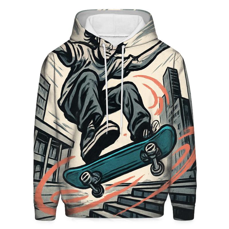 Urban Freestyle Skateboarding Lines heavyweight hoodies