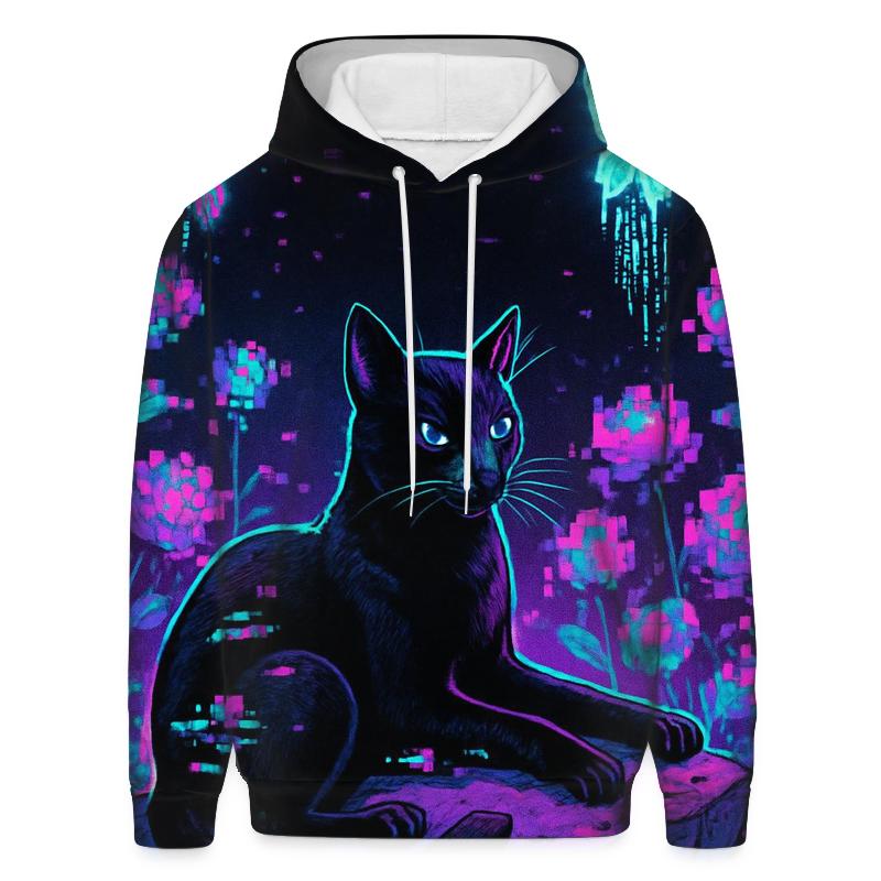 Glitched Garden Cat heavyweight hoodies