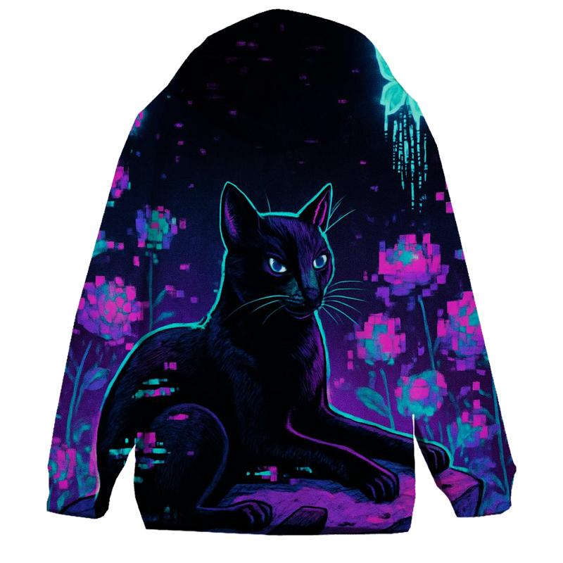 Glitched Garden Cat heavyweight hoodies