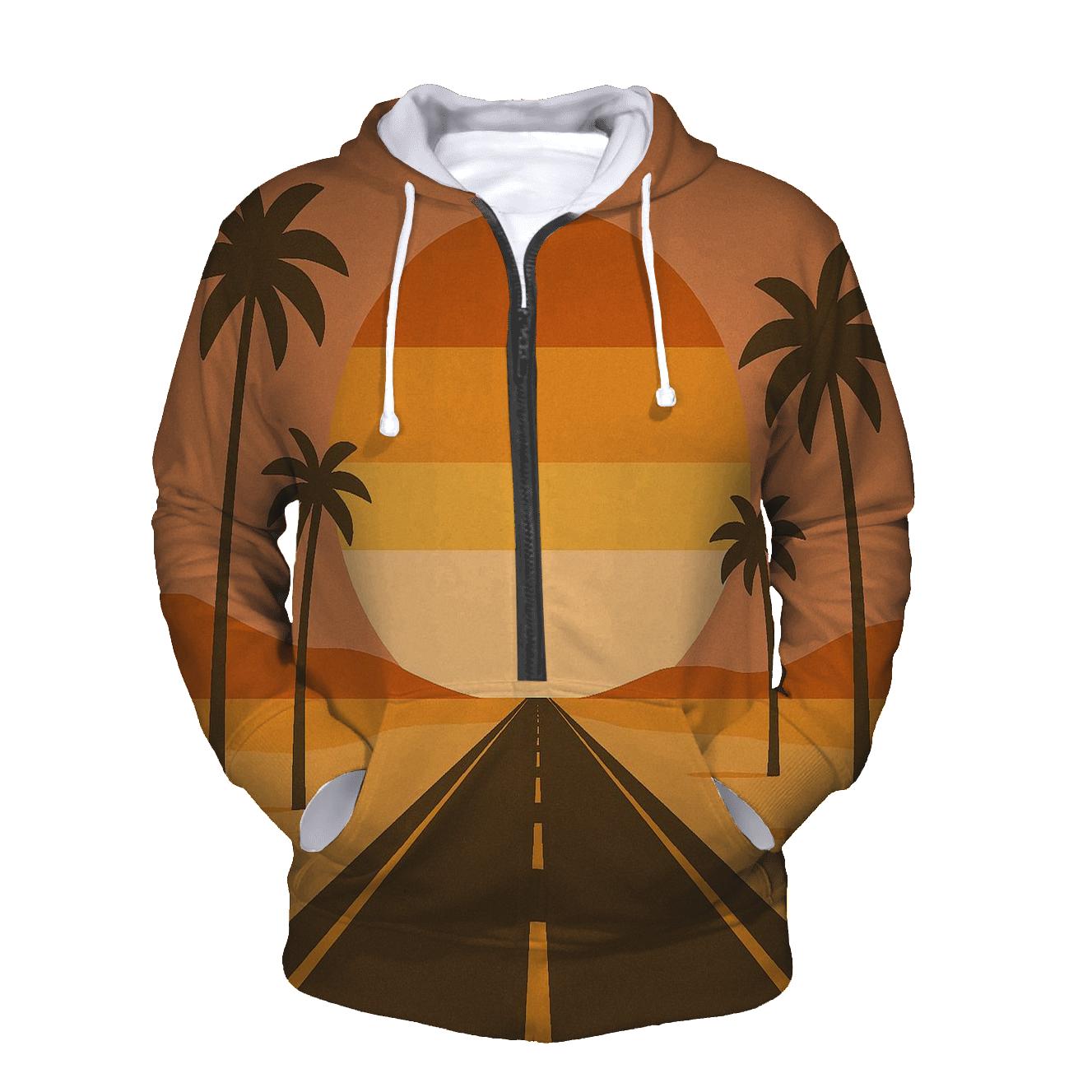Sunset Boulevard Striped Horizon lightweight hoodies