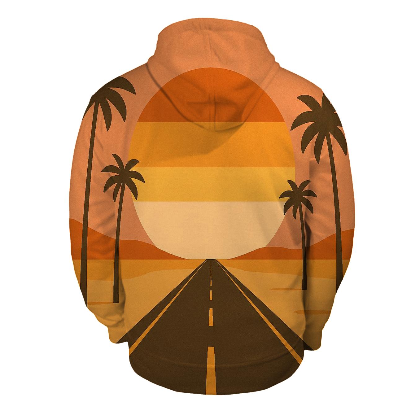 Sunset Boulevard Striped Horizon lightweight hoodies
