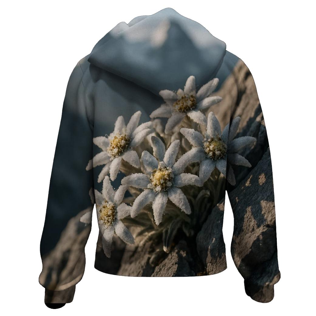 Alpine Edelweiss On Wind Carved Ridge designer hoodies