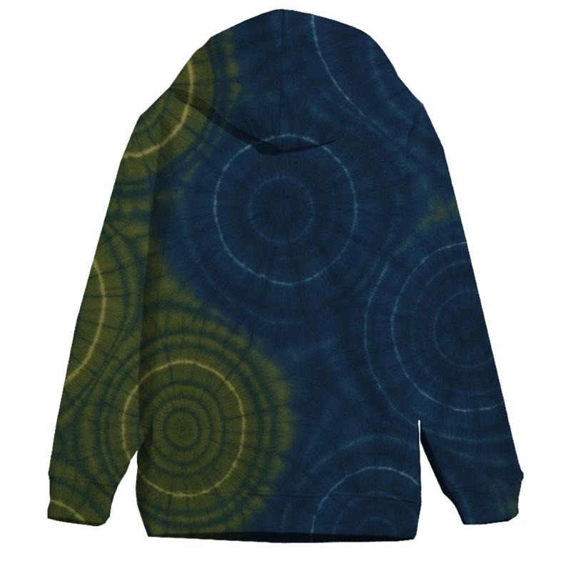 Overdye Forest Ripple Rings heavyweight hoodies