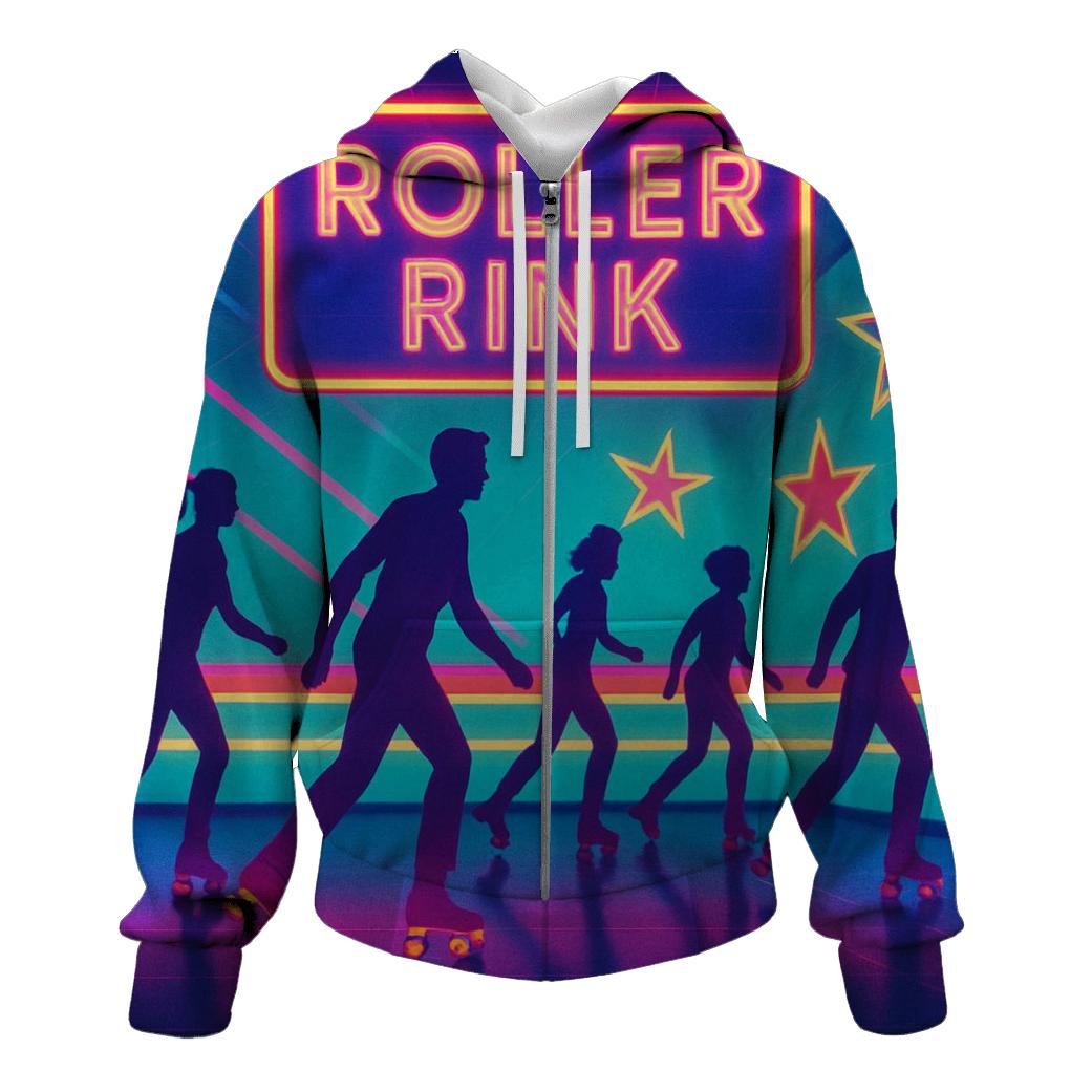 Neon Roller Rink Nights hoodie trends