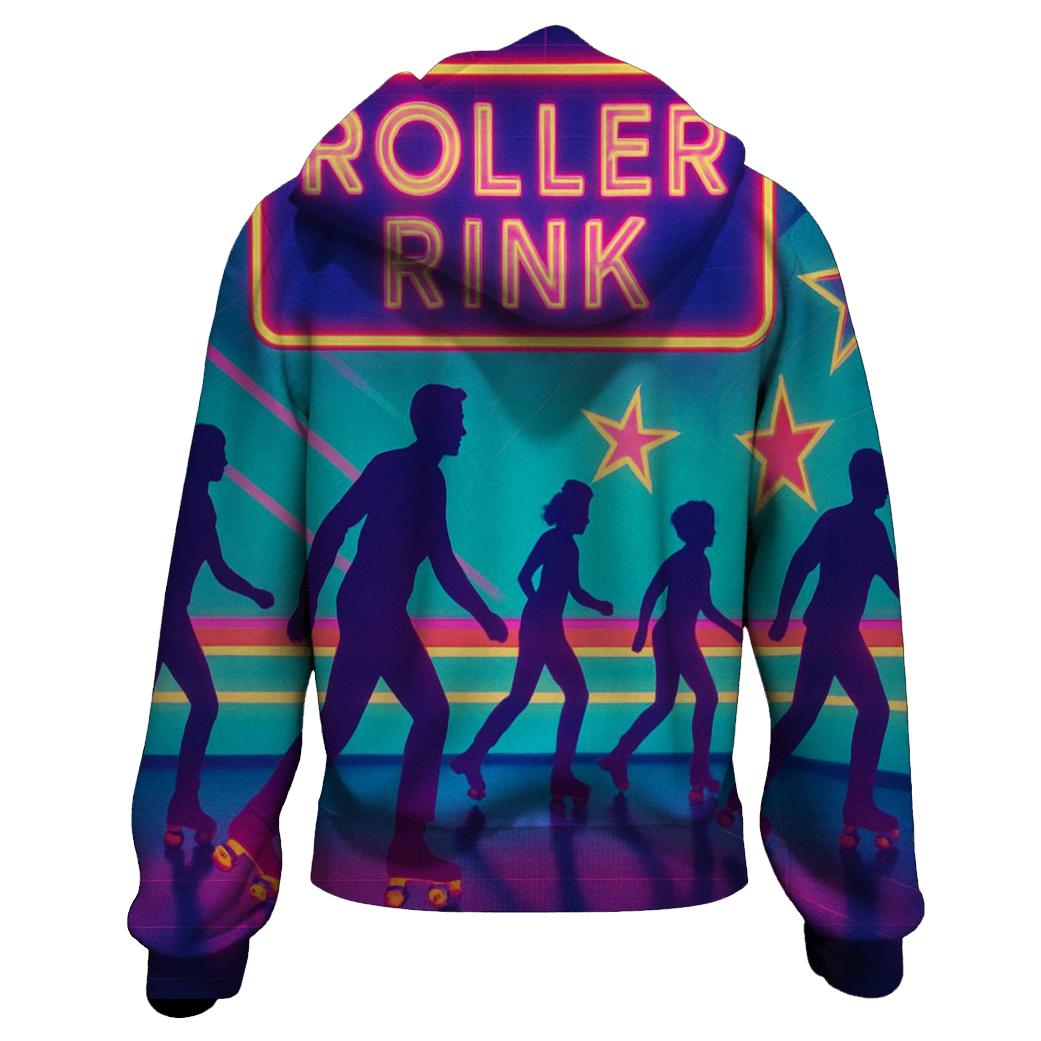 Neon Roller Rink Nights hoodie trends