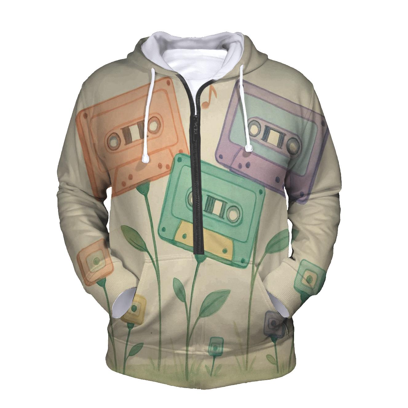 Pastel Cassette Garden custom hoodies