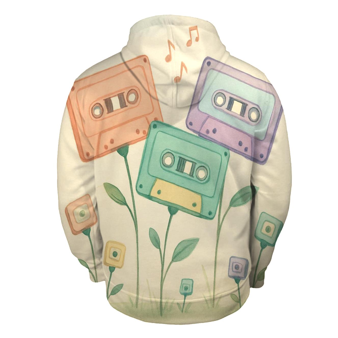 Pastel Cassette Garden custom hoodies