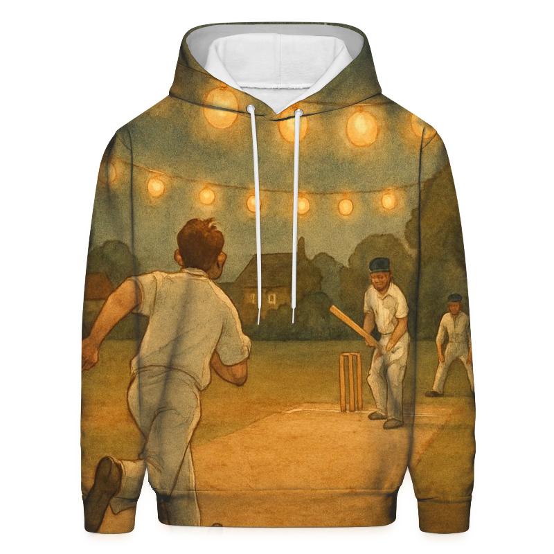 Nighttime Cricket Under Lanterns hoodie trends