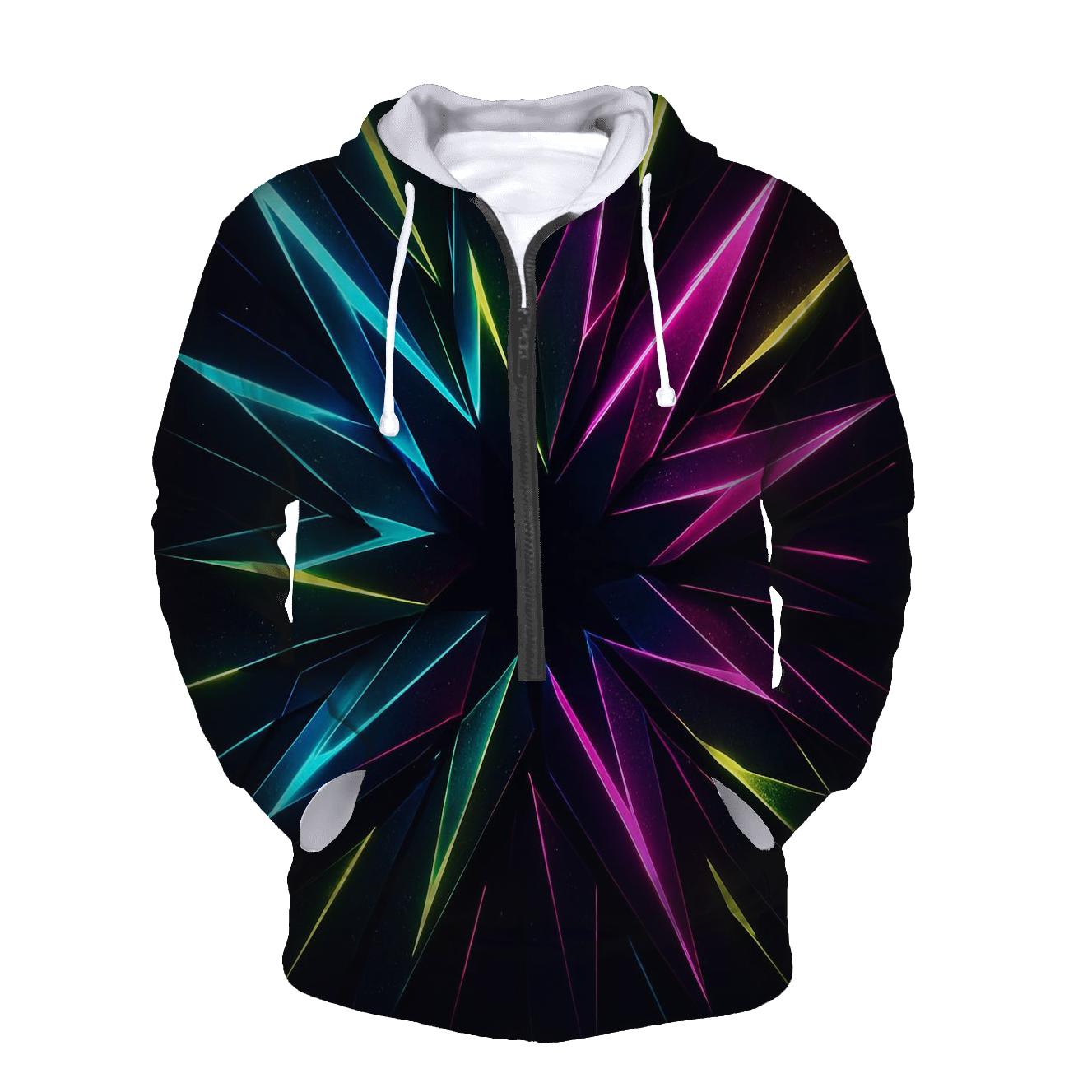 Electric Prism Pulse premium hoodies