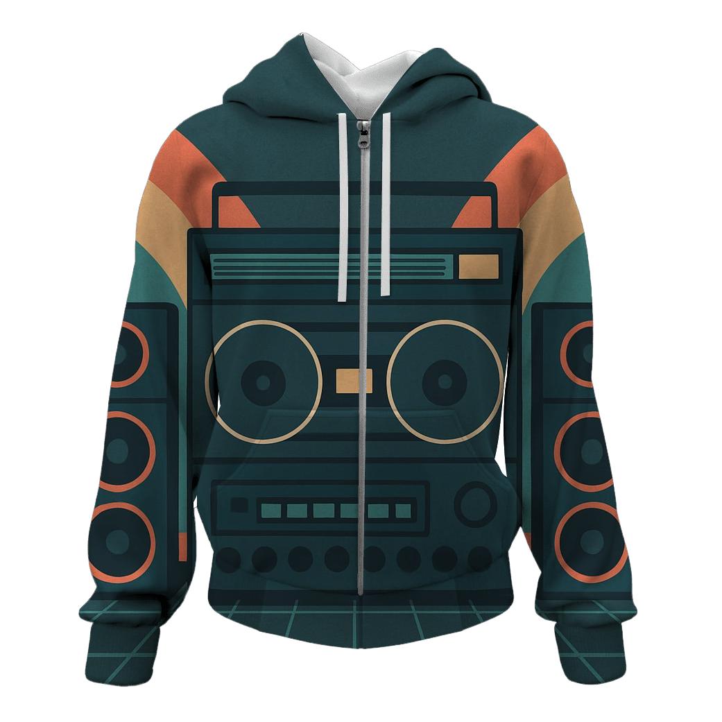 Retro Stereo Mirage graphic hoodies
