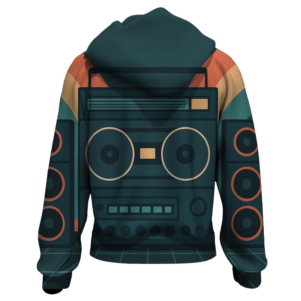 Retro Stereo Mirage graphic hoodies
