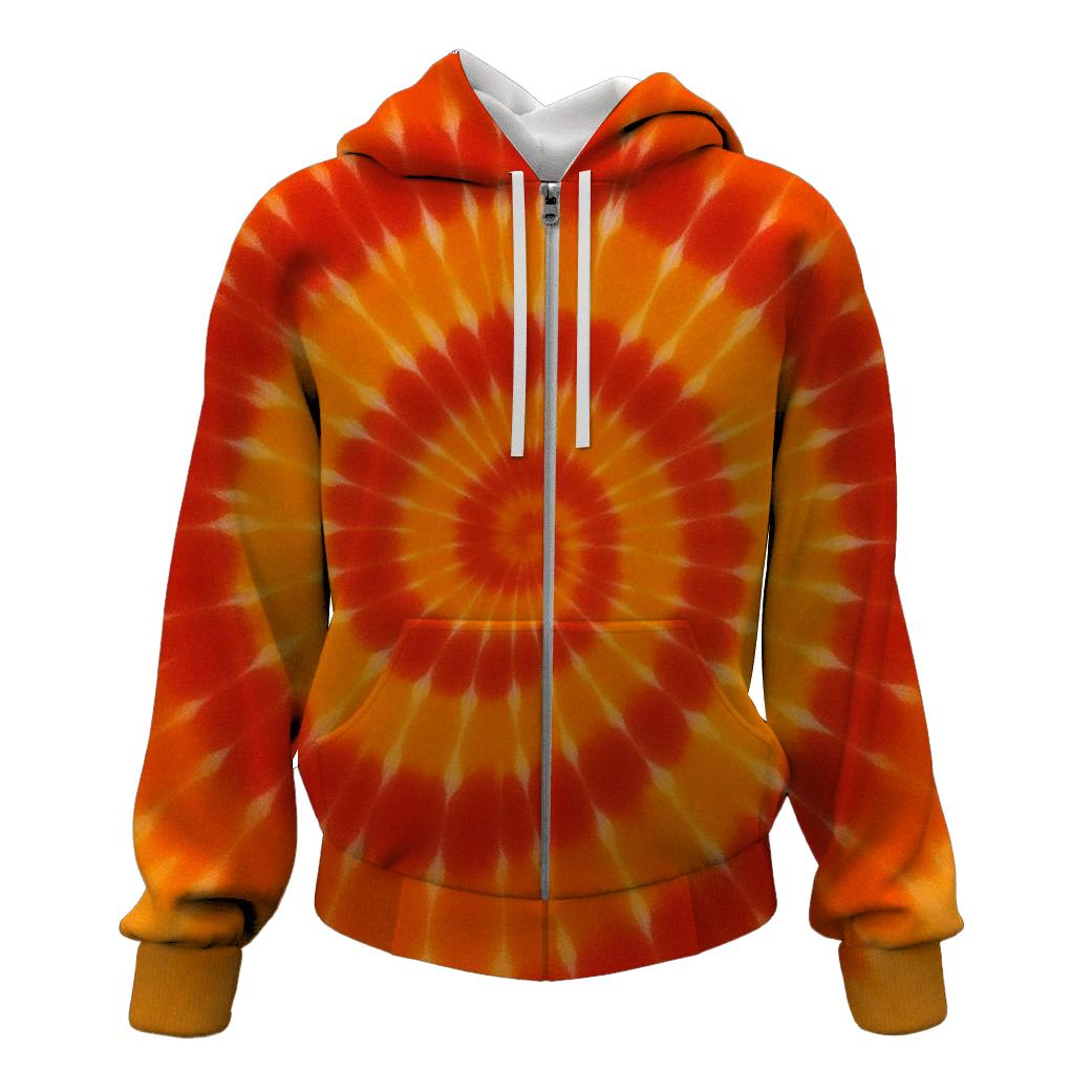 Solar Flare Spiral Mandala hoodie styles