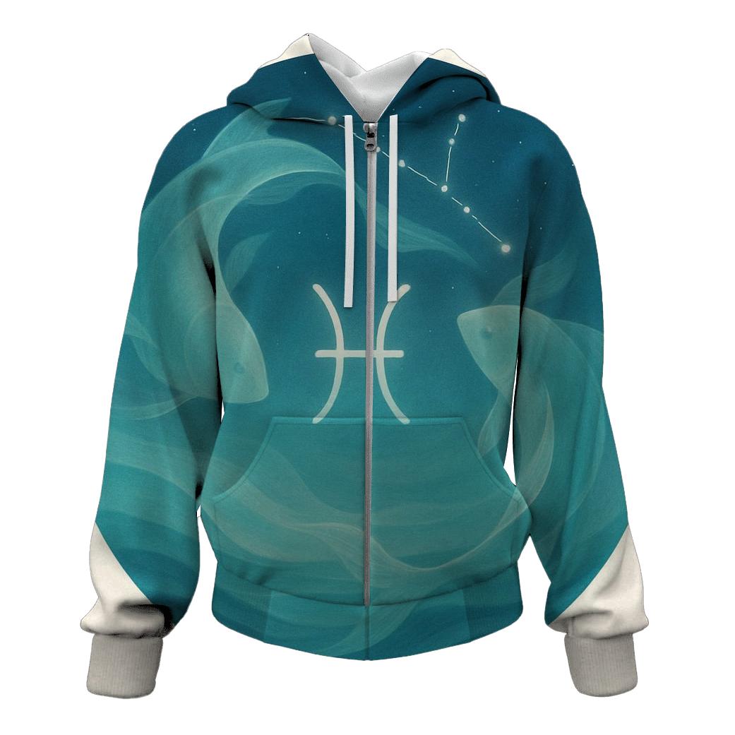 Pisces Tidal Constellation Dream custom hoodies