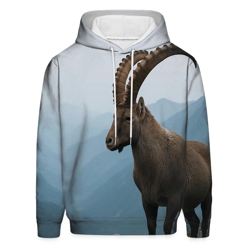 Alpine Ibex Ridge Silhouette premium hoodies