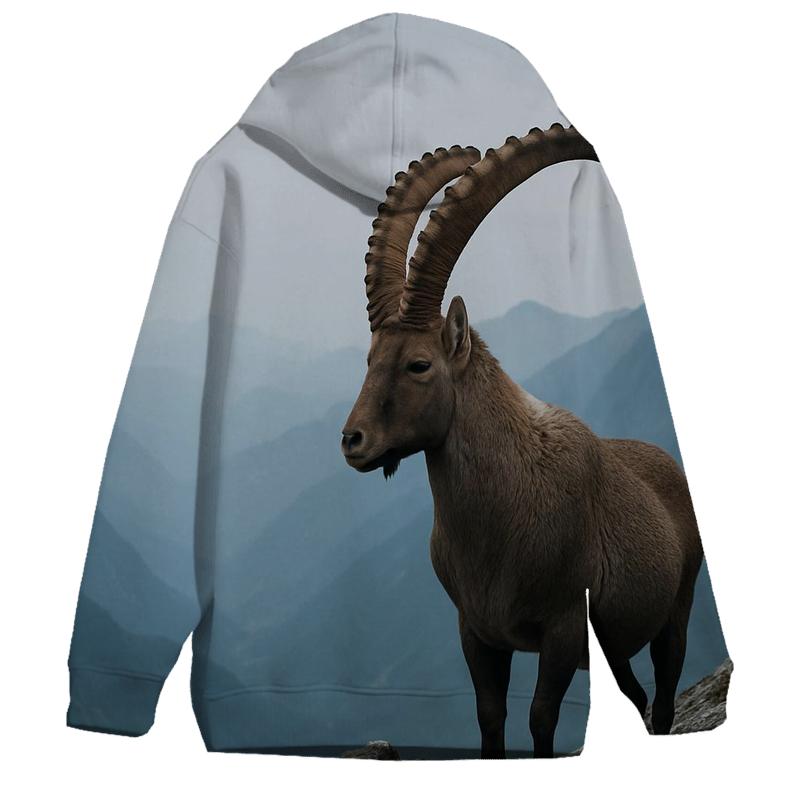Alpine Ibex Ridge Silhouette premium hoodies