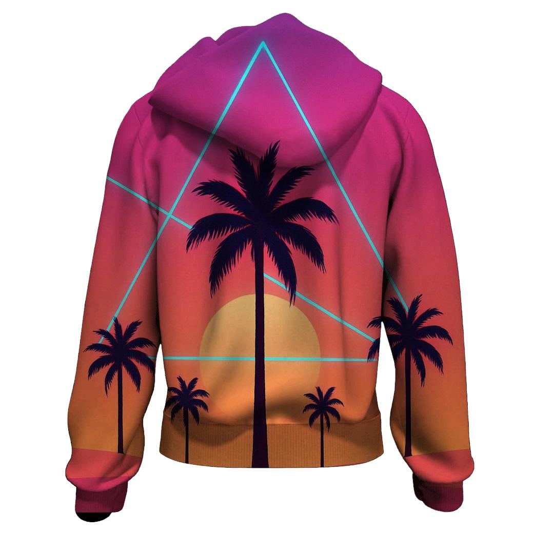 Laser Palm Mirage zip-up hoodies