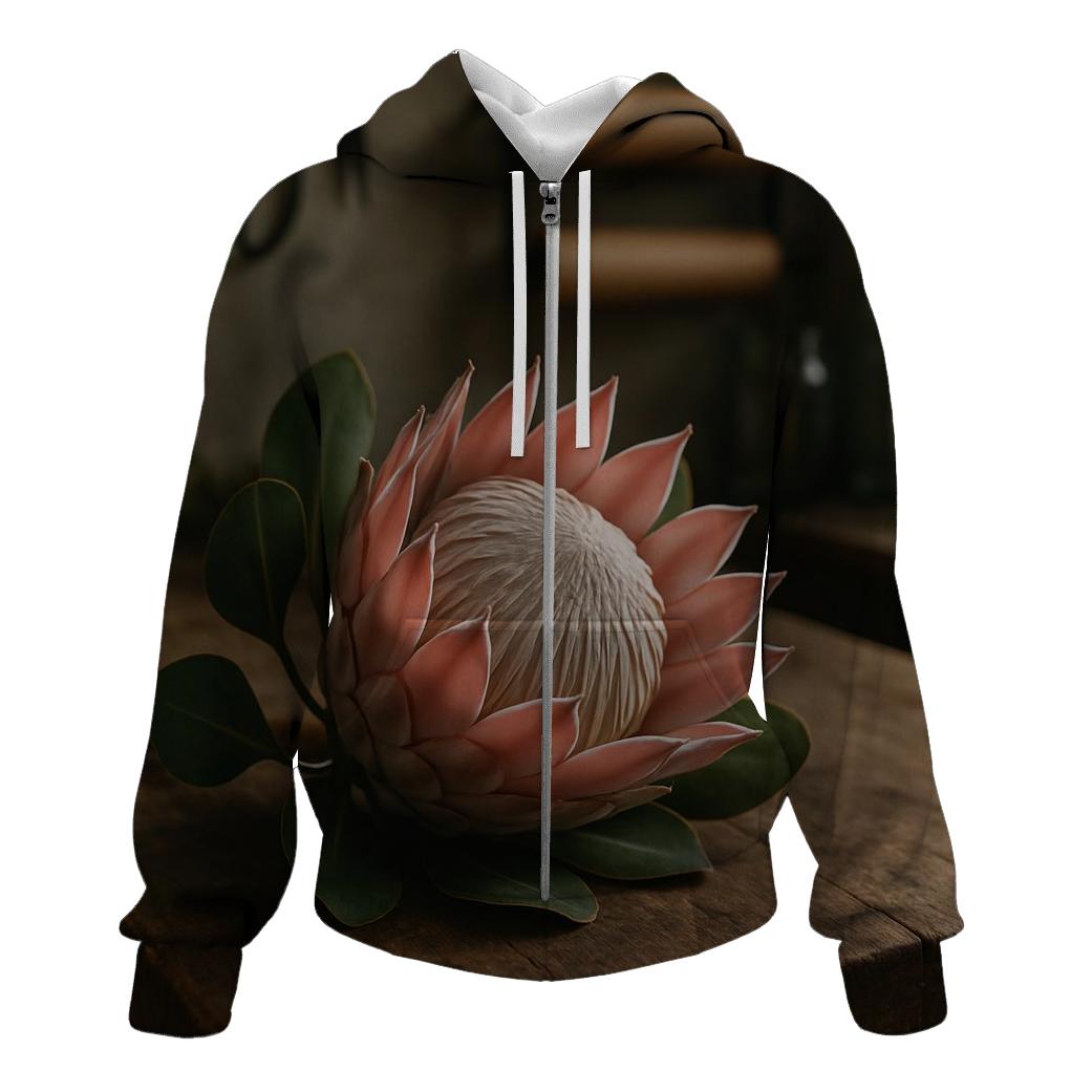 Protea Study On Weathered Workbench custom hoodies