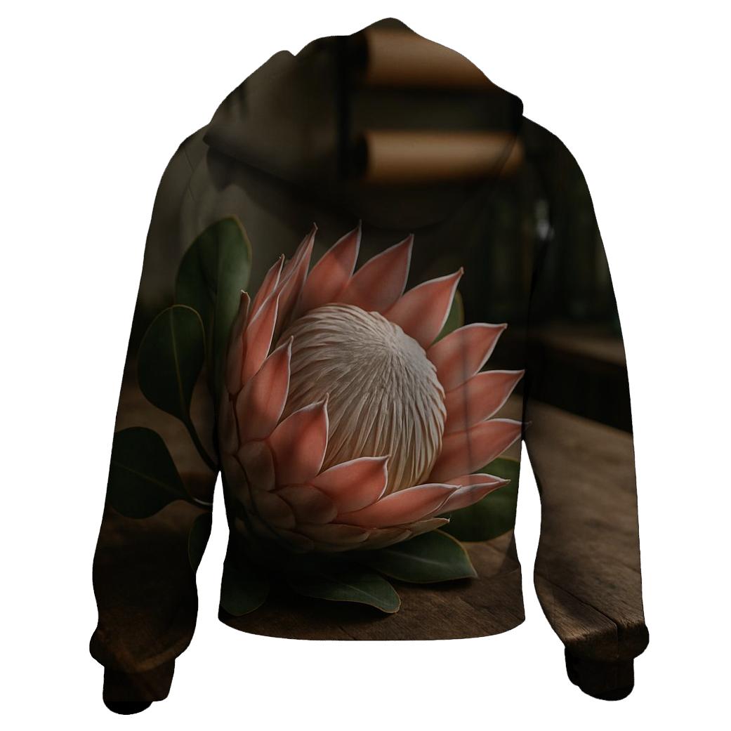 Protea Study On Weathered Workbench custom hoodies
