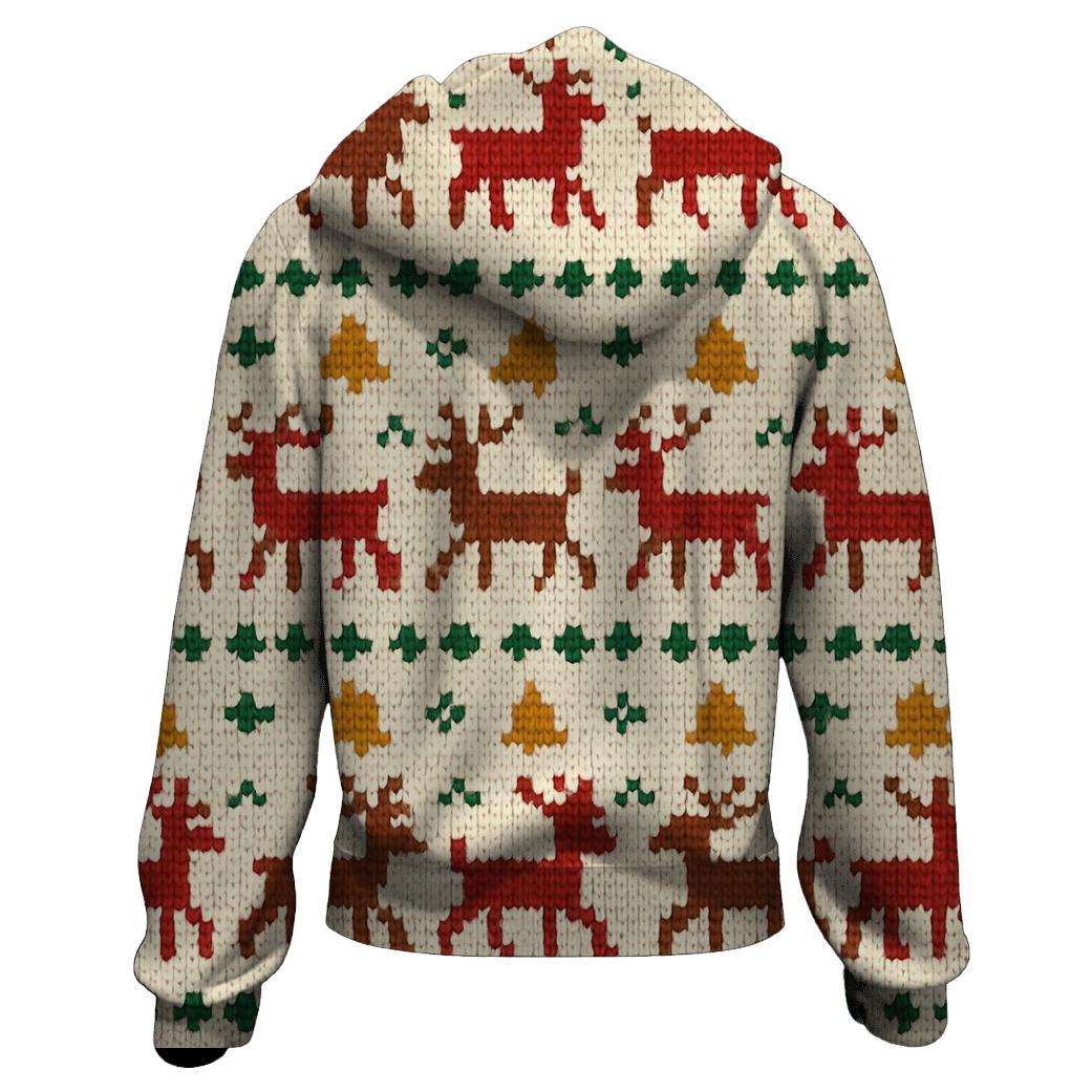 Reindeer Polka March Design heavyweight hoodies