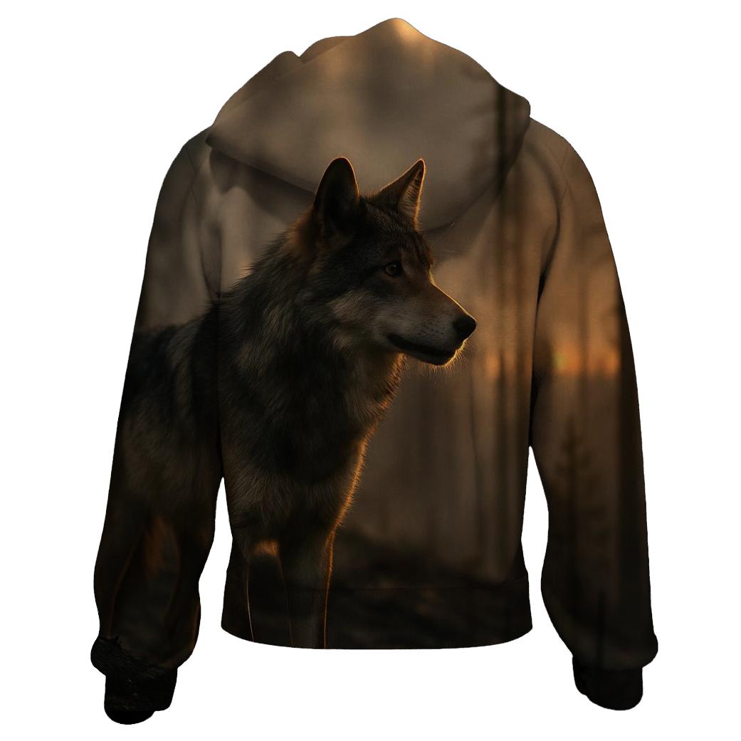 Wildfire Edge Smoke Wolf printed hoodies
