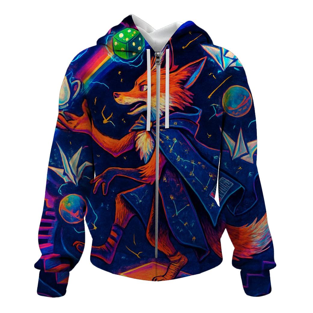 Chaos Juggler Fox embroidered hoodies