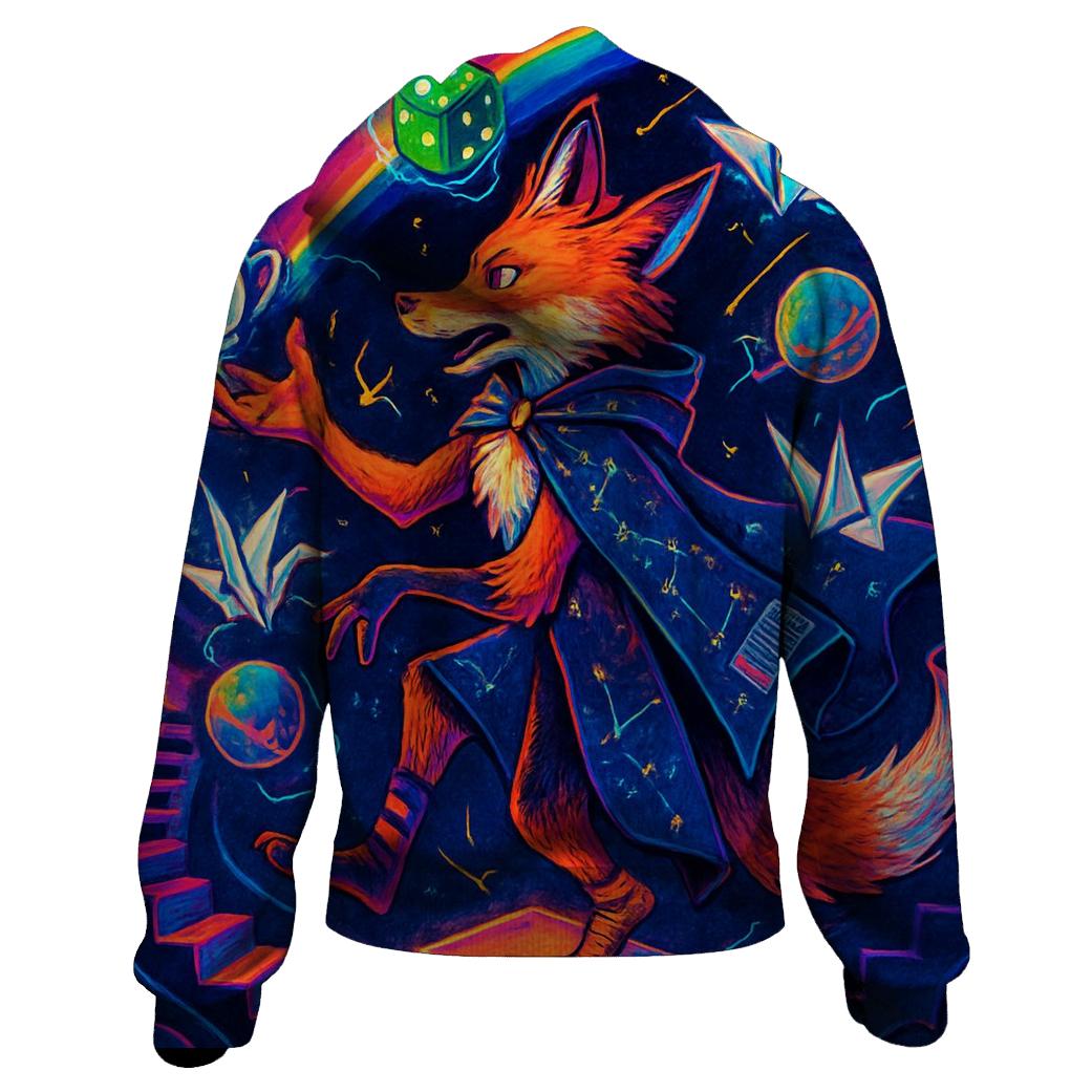 Chaos Juggler Fox embroidered hoodies