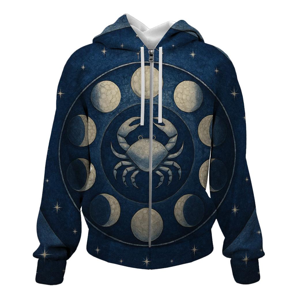 Cancer Lunar Tides Mosaic graphic hoodies