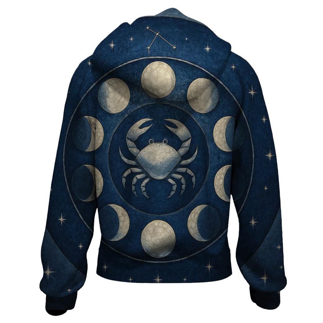 Cancer Lunar Tides Mosaic graphic hoodies