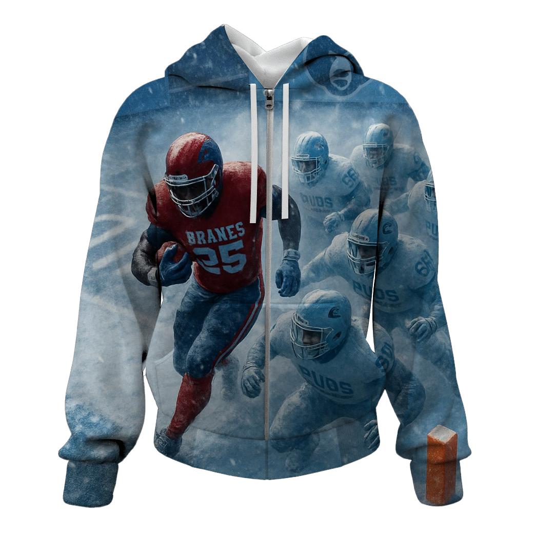Frozen Yard Goal Line Bear Maul premium hoodies
