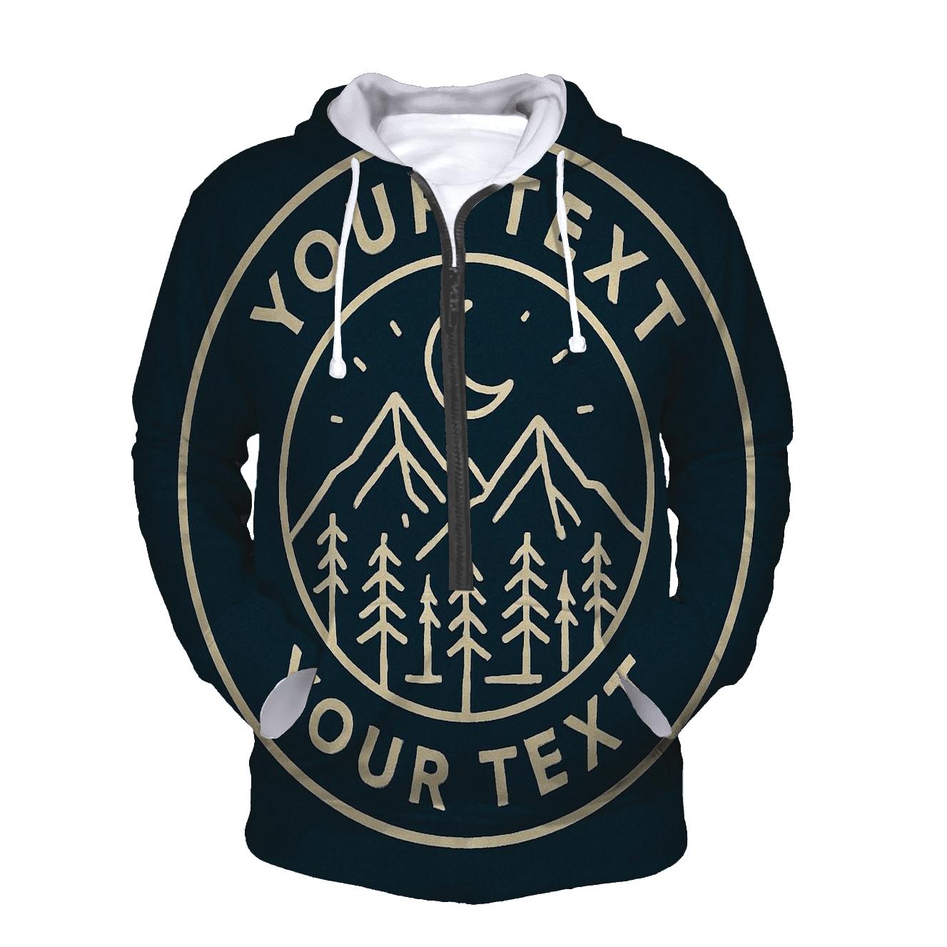 Midnight Mountain Monoline Badge heavyweight hoodies