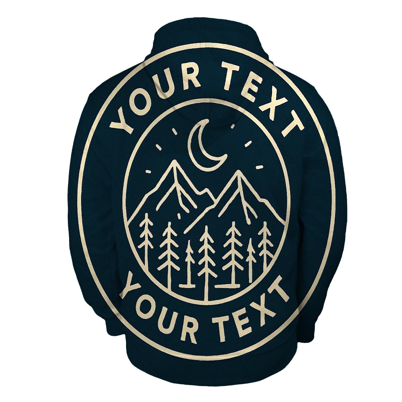 Midnight Mountain Monoline Badge heavyweight hoodies