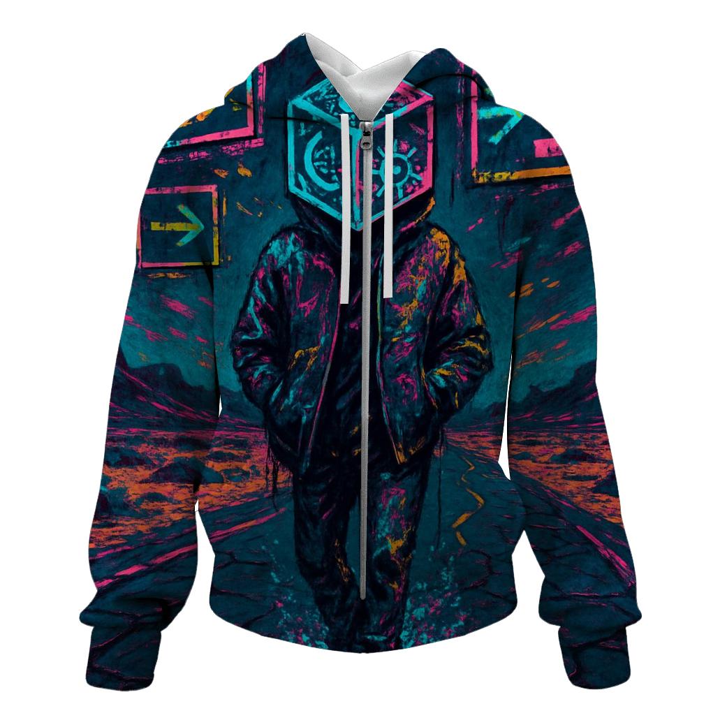 Dice Headed Wanderer graphic hoodies