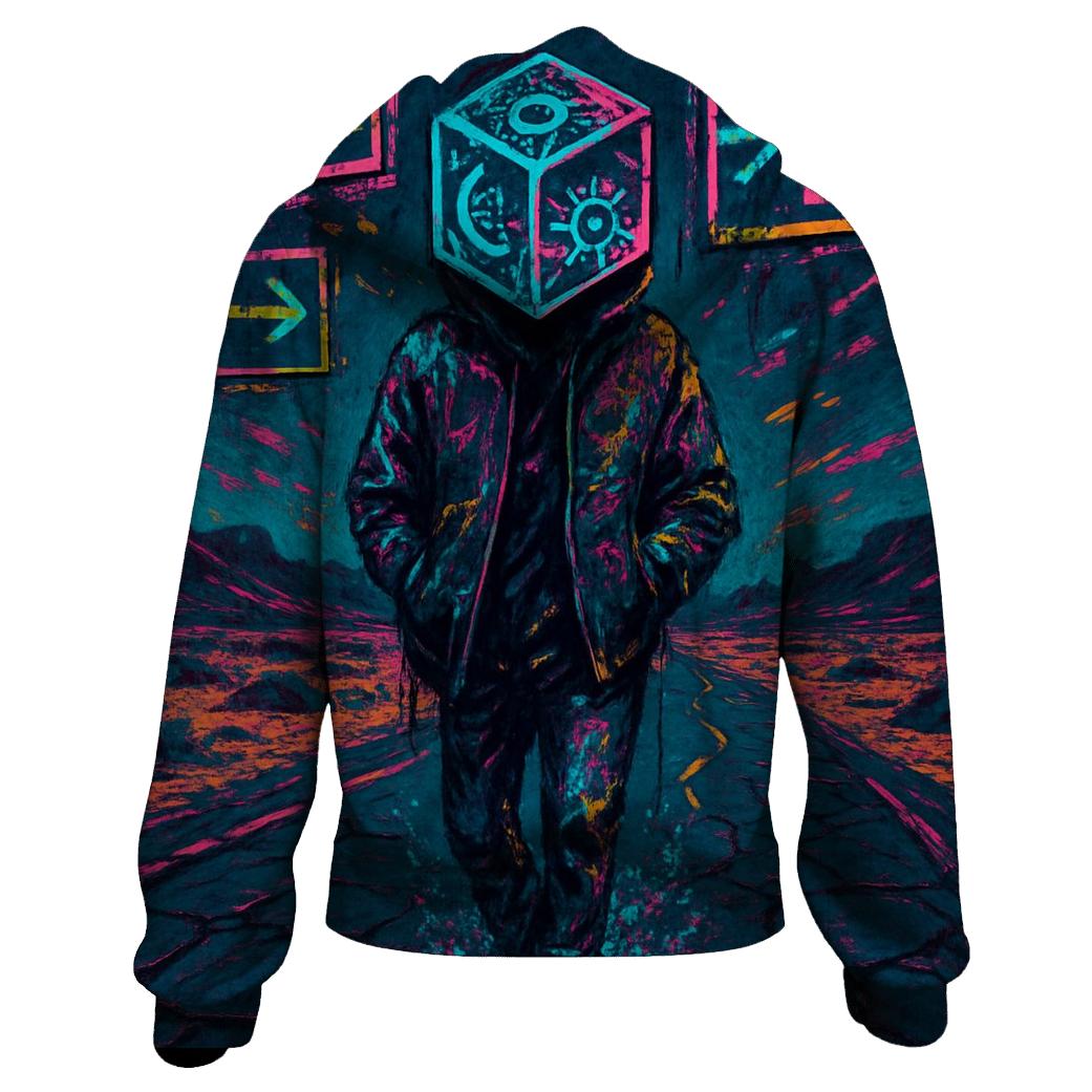 Dice Headed Wanderer graphic hoodies