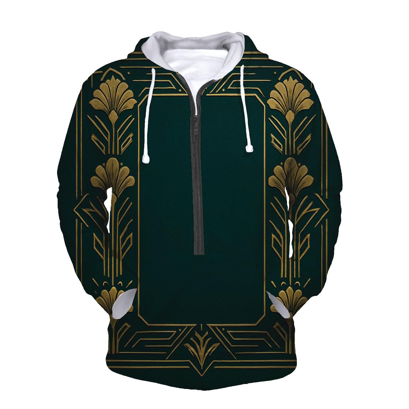 Floral Art Deco Frame hoodies fashion