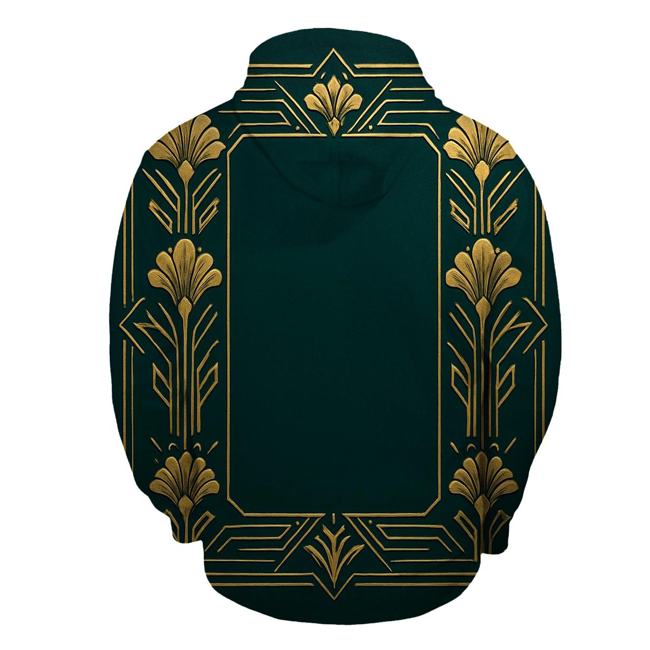 Floral Art Deco Frame hoodies fashion