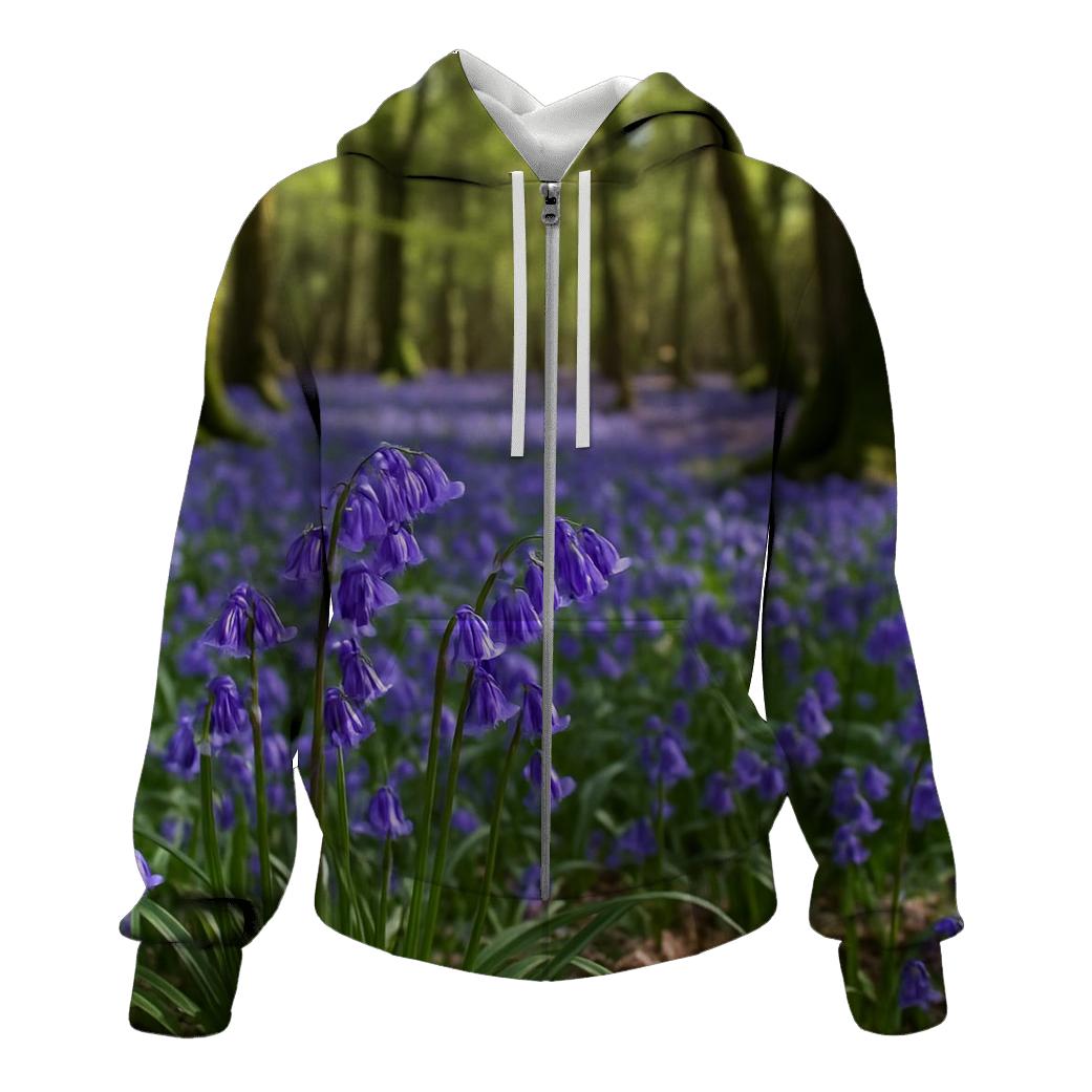 Bluebell Carpet In Ancient Woodland custom hoodies